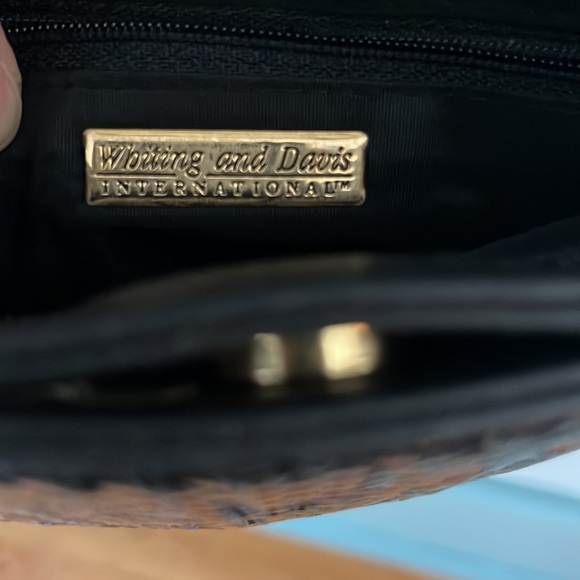 Vintage Whiting & Davis Mesh Cross Body Bag. Black with Removable Strap. - Picture 7 of 12